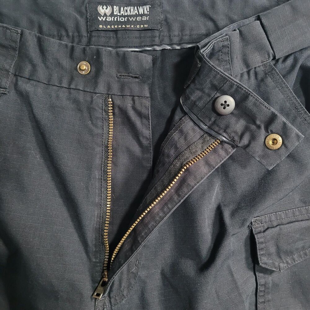 Blackhawk Warrior Wear Cargo Pants Mens 38x32 Black Tactical Ripstop Workwear - Picture 5 of 13